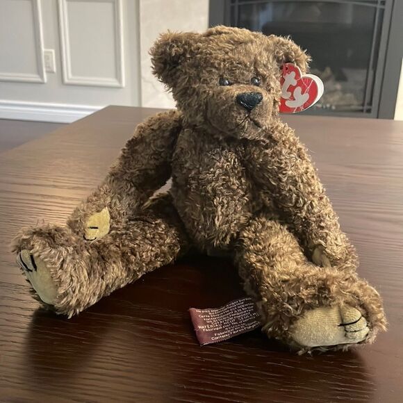 Vintage 1993 Ty Attic Treasures Tyrone the Brown Bear 13” long Excellent Condit… - Picture 1 of 9